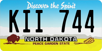ND license plate KII744