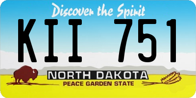 ND license plate KII751