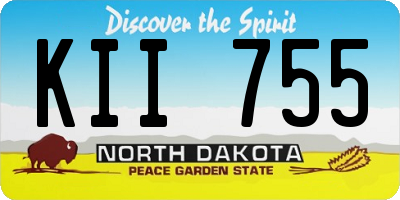 ND license plate KII755