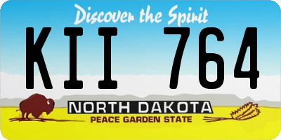 ND license plate KII764
