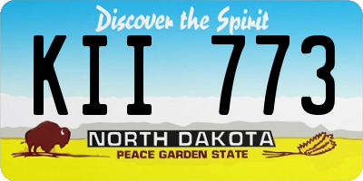 ND license plate KII773