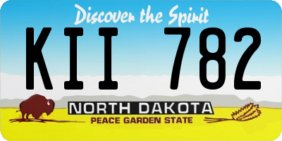 ND license plate KII782
