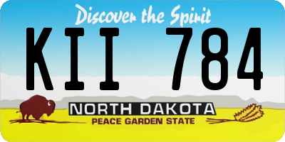ND license plate KII784