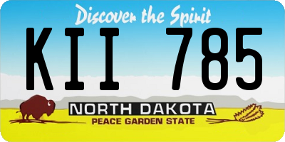 ND license plate KII785