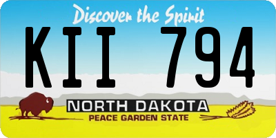 ND license plate KII794