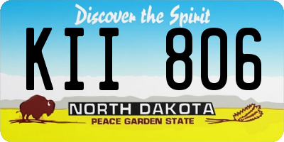 ND license plate KII806