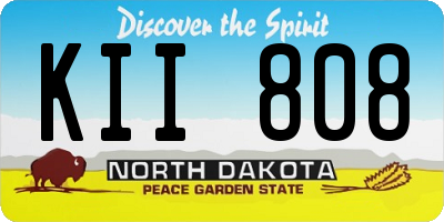 ND license plate KII808