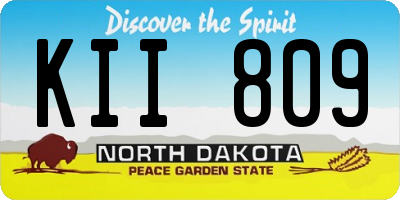 ND license plate KII809