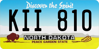 ND license plate KII810