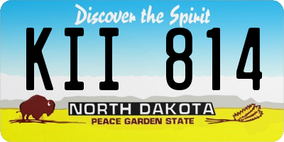 ND license plate KII814
