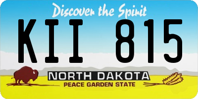 ND license plate KII815
