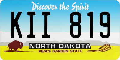 ND license plate KII819