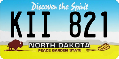 ND license plate KII821