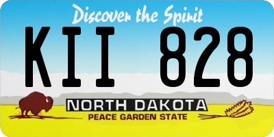 ND license plate KII828