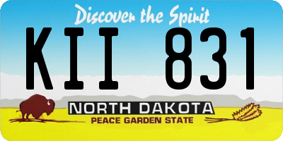 ND license plate KII831