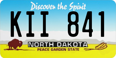 ND license plate KII841