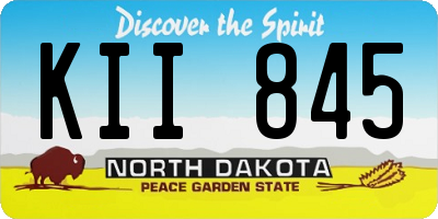 ND license plate KII845