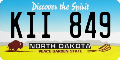 ND license plate KII849