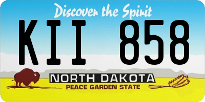 ND license plate KII858