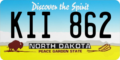 ND license plate KII862