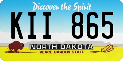 ND license plate KII865
