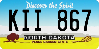 ND license plate KII867