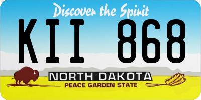 ND license plate KII868