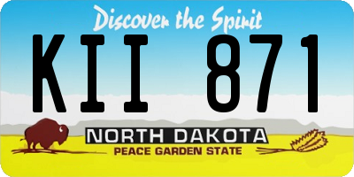 ND license plate KII871