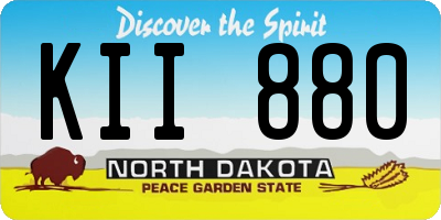 ND license plate KII880