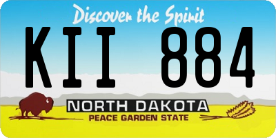 ND license plate KII884