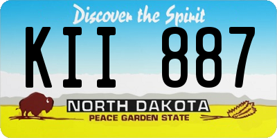ND license plate KII887