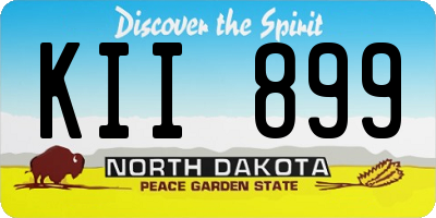 ND license plate KII899