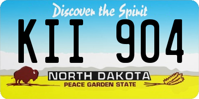 ND license plate KII904