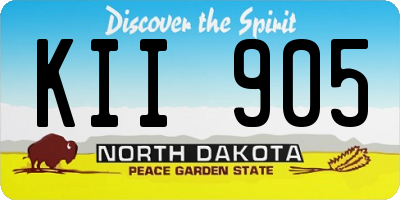 ND license plate KII905