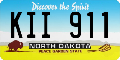 ND license plate KII911