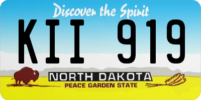 ND license plate KII919