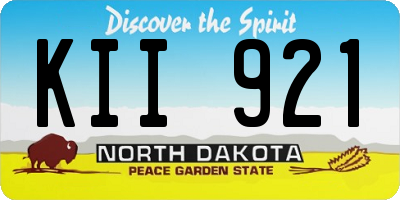 ND license plate KII921