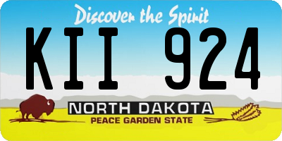 ND license plate KII924