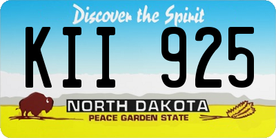 ND license plate KII925