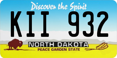 ND license plate KII932