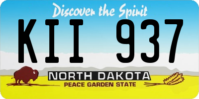 ND license plate KII937
