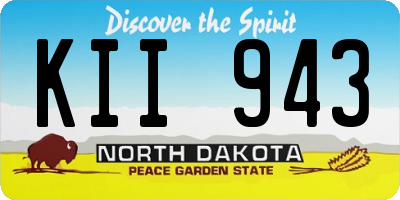 ND license plate KII943
