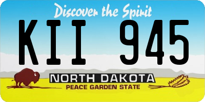 ND license plate KII945