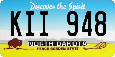 ND license plate KII948