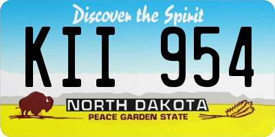 ND license plate KII954