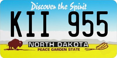 ND license plate KII955