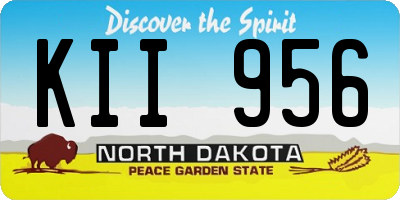 ND license plate KII956