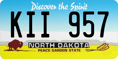 ND license plate KII957