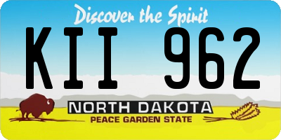 ND license plate KII962