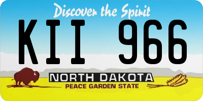 ND license plate KII966